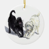 Labradoodle Gekritzel Keramikornament (Vorne)