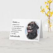 Labradoodle-Geschenke Karte (Gelbe Blume)