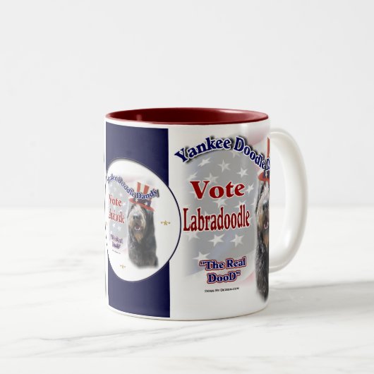 Labradoodle Geschenke, Labradoodle Spaß-Tassen Zweifarbige Tasse (VorderseiteRechts)