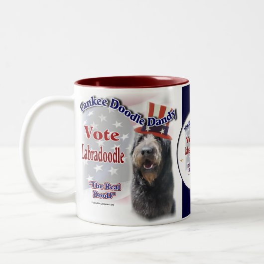 Labradoodle Geschenke, Labradoodle Spaß-Tassen Zweifarbige Tasse (Links)