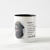 Labradoodle-Geschenke Zweifarbige Tasse (Mittel)