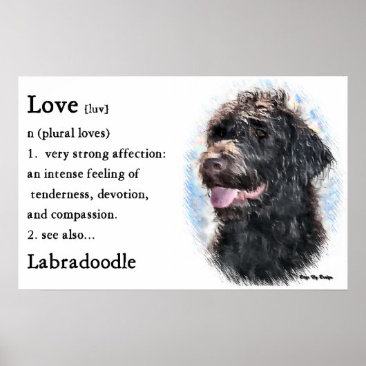 Labradoodle gibt Kunstdrucke Poster (Vorne)