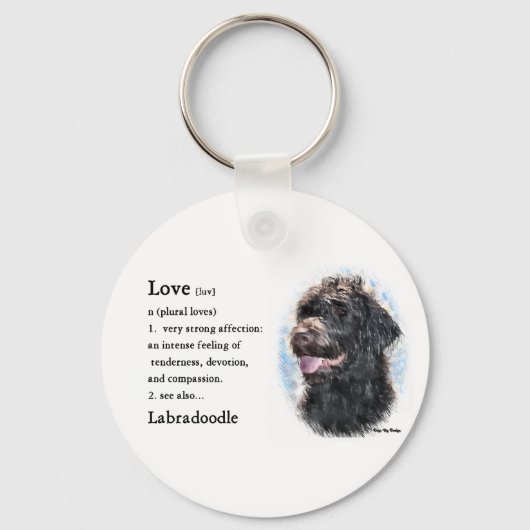 Labradoodle Gifts Schlüsselanhänger (Vorderseite)