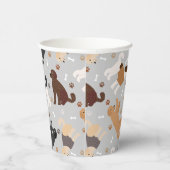 Labradoodle/Goldendoodknochen und Paws Papier Cu Pappbecher (Rechts)