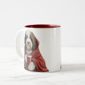 Labradoodle, goldendoodle, bernedoodle-Tasse Zweifarbige Tasse (Vorderseite Links)