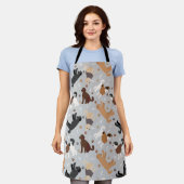 Labradoodle / Goldendoodle Bones and Paws Apron Schürze (Getragen)