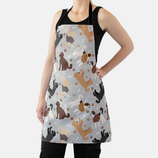 Labradoodle / Goldendoodle Bones and Paws Apron Schürze (InSitu)