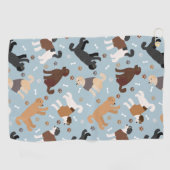 Labradoodle / Goldendoodle Bones and Paws Golfhandtuch (Horizontal)