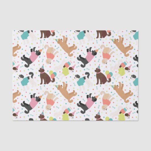 Labradoodle / Goldendoodle Geburtstagsparty Seidenpapier (Vorderseite)