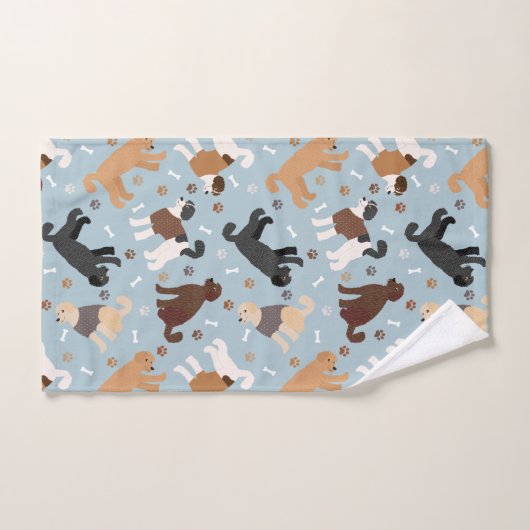 Labradoodle/Goldendoodle Knochen und Paare Badhandtuch Set (Handtuch)