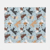 Labradoodle/Goldendoodle Knochen und Paare Fleecedecke (Vorderseite (Horizontal))