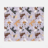 Labradoodle/Goldendoodle Knochen und Paare Fleecedecke (Vorderseite (Horizontal))