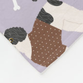 Labradoodle/Goldendoodle Knochen und Paare Fleecedecke (Ecke)