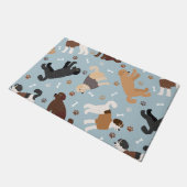 Labradoodle/Goldendoodle Knochen und Paare Fußmatte (Schrägansicht)