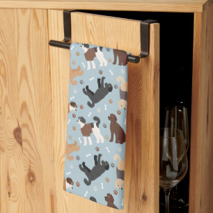 Labradoodle/Goldendoodle Knochen und Paare Geschirrtuch