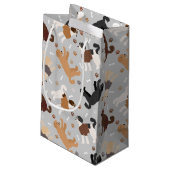 Labradoodle/Goldendoodle Knochen und Paws kleine G Geschenktüte (Rückseite Schrägansicht)