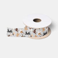 Labradoodle/Goldendoodle Knochen und Paws Satin Ri