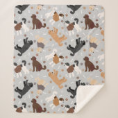 Labradoodle/Goldendoodle Knochen und Paws Sherpa B Sherpadecke (Vorderseite)