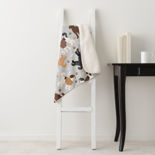 Labradoodle/Goldendoodle Knochen und Paws Sherpa B Sherpadecke (Beispiel)