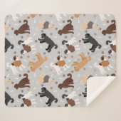 Labradoodle/Goldendoodle Knochen und Paws Sherpa B Sherpadecke (Vorderseite (Horizontal))