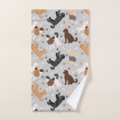 Labradoodle/Goldendoodle Knochen und Pfäffchen Badhandtuch Set (Handtuch)