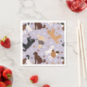 Labradoodle / Goldendoodle Knochen und Pfauen Napk Serviette (Beispiel)