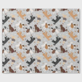 Labradoodle/Goldendoodle Knochen und Pfeifen Geschenkpapier (Flach)