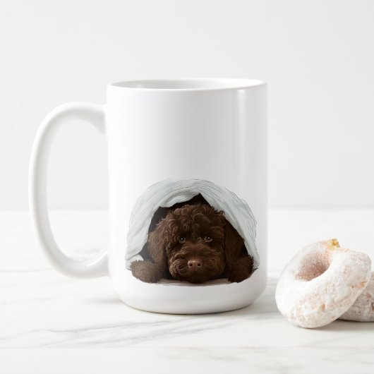 Labradoodle Goldendoodle Mama Doodle Geschenktee Kaffeetasse (Mit Donut)