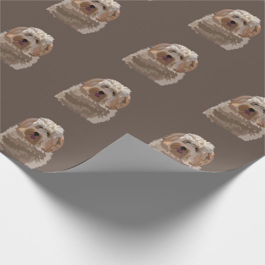 Labradoodle Goldendoodle Poodle Dog Haustier Geschenkpapier (Ecke)