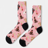 Labradoodle / Goldendoodle Valentine Muster Socken (Linkes Detail)