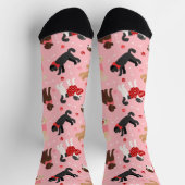 Labradoodle / Goldendoodle Valentine Muster Socken (Oben)