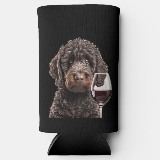 Labradoodle Goldendoodle Weinseltzer Biercoozie Selters Dosenkühler (Vorderseite)