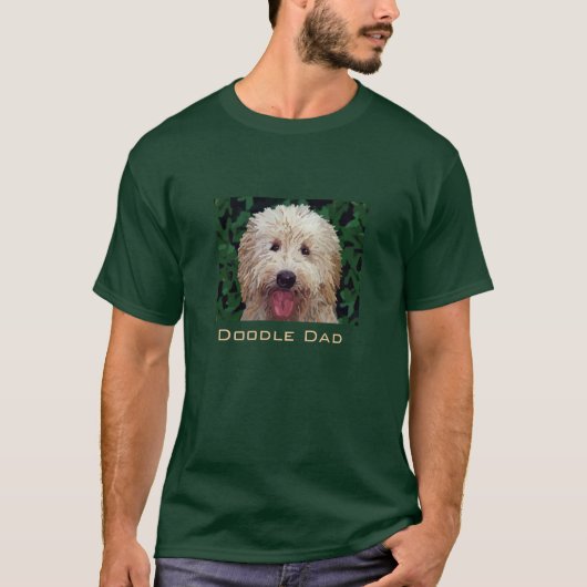 Labradoodle goldener Gekritzel-T - Shirt (Vorderseite)