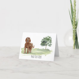 Labradoodle Grußkarte Personalisiert Dankeskarte