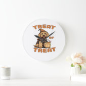 Labradoodle Halloween-Hundekostüm �Süßes oder Saur Große Wanduhr (Zuhause)