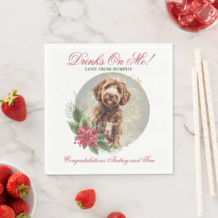 Labradoodle-Hochzeitsservietten mit Hundebild Serviette
