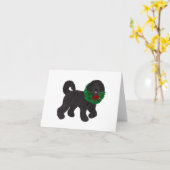 Labradoodle Holiday Grußkarte Karte (Gelbe Blume)