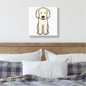 Labradoodle Hund Cartoon Leinwanddruck (Insitu (Schlafzimmer))