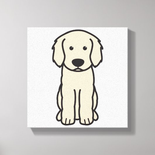 Labradoodle Hund Cartoon Leinwanddruck (Vorderseite)