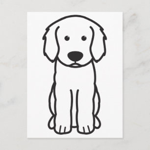 Labradoodle Hund Cartoon Postkarte