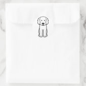 Labradoodle Hund Cartoon Runder Aufkleber (Tasche)
