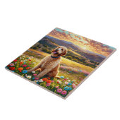 Labradoodle-Hund Fliese (Seite)