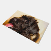 Labradoodle Hund. Fußmatte (Schrägansicht)