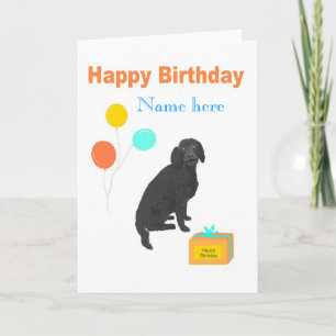Labradoodle Hund Geburtstagskarte Karte