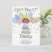 Labradoodle Hund Geburtstagsparty Einladung (Stehend Vorderseite)