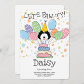 Labradoodle Hund Geburtstagsparty Einladung (Vorne/Hinten)