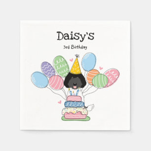 Labradoodle Hund Geburtstagsparty Papier Napkins Serviette
