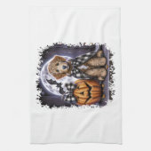 Labradoodle-Hund Halloween-Platz Geschirrtuch (Vertikal)