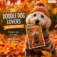 Labradoodle Hund Herbstblätter Gemütlicher Herbstg