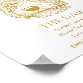 Labradoodle Hund Hochzeit Signature Drink Zeichen Poster (Ecke)